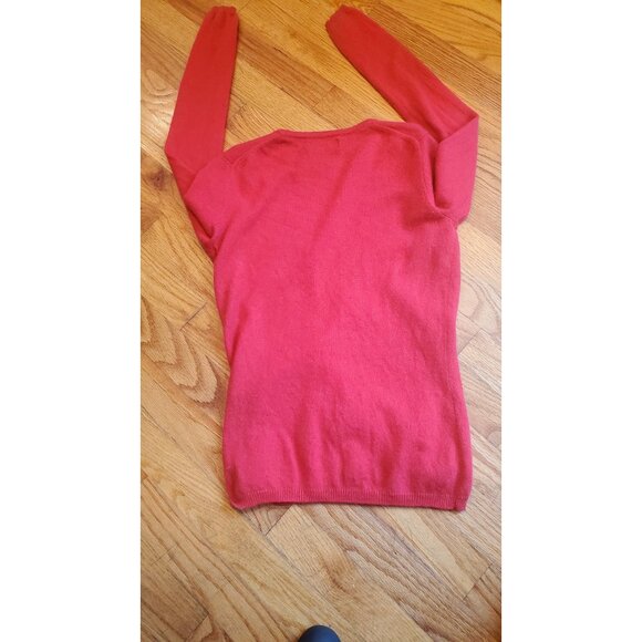 Sutton Studio Red Cashmere Classic Sweater XS Long Sleeve Crew Neck Womens Soft - Picture 7 of 7